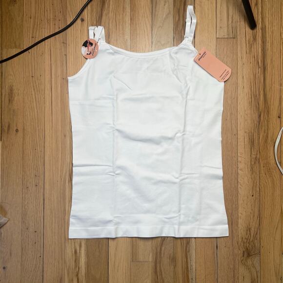NEW Shapermint Essentials Women's 4XL Scoop Neck Cami White Tank Everyday FLAW - Picture 1 of 11